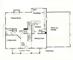 Blaylock Main Level Model Floorplans. Differences: garage is two car front load w/ lots of workspace where third car would have 