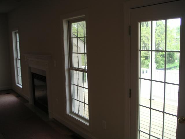 Back wall of family room