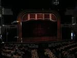 Looking down from the balcony on the showboat