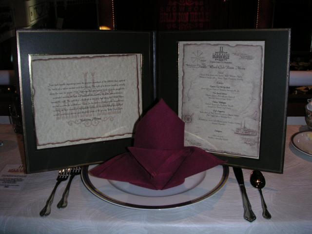Our menu, the Chicken Wellington was INCREDIBLE!